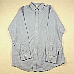 Brooks Brothers 1818 Regent Fit Blue Supima Non-Iron Men's Dress Shirt‎ 17.5 37